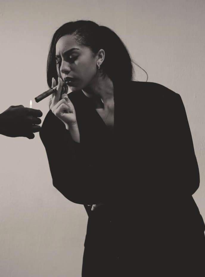 Rachel Ogechi Kanu in a black-and-white scene from What Will Become of the Woman?